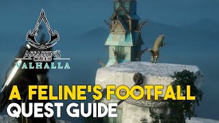 Assassins Creed Valhalla A Felines Footfall Quest Guide Cat Location [upl. by Nerol877]