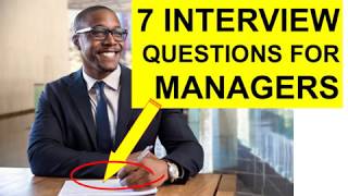 7 MANAGER Interview Questions and Answers PASS [upl. by Takakura287]