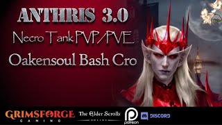 ESO Anthris 30 Necro Tank Build  PVPPVE Bash Cro [upl. by Healion]