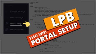 How to Customize LPB Piso wifi Portal  Basic to Advance Latest Version [upl. by Galina]