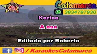 Karina A esa  karaoke  PRODUCCIONES ROBERTO [upl. by Sonaj25]