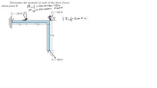 Determine the moment of each of the three forces about point B [upl. by Hermy]