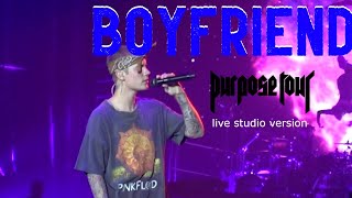 Justin Bieber  Boyfriend  Purpose World Tour Live Studio Version [upl. by Kimmie]