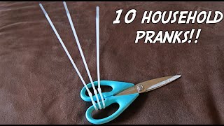 10 HOUSEHOLD PRANKS  HOW TO PRANK [upl. by Sayre]