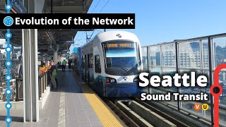 Seattles Light Rail amp Commuter Rail Network Evolution [upl. by Nerat77]