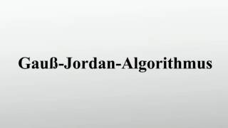 GaußJordanAlgorithmus [upl. by Grados69]