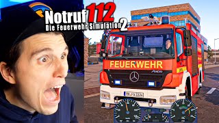 Das AUTO BRENNT  Notruf 112  Der Feuerwehr Simulator [upl. by Wasson128]