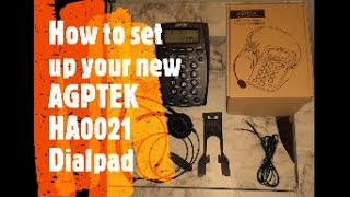 How to set up AGPTEK HA0021 Hands free Call Center Dialpad Corded Telephone [upl. by Eelamme]