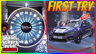 UPDATED HOW TO WIN THE PODIUM CAR EVERY SINGLE TIME IN GTA 5 ONLINE 2023 PODIUM WHEEL METHOD [upl. by Massiw]