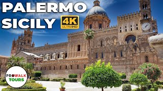 Palermo Sicily Walking Tour  With Captions  4K [upl. by Yragerg]