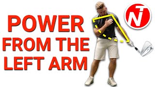 POWER FROM THE LEFT ARM  GOLF TIPS  LESSON 163 [upl. by Kremer]