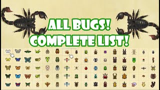 ALL Bugs In Animal Crossing New Horizons Complete List  Northern Hemisphere [upl. by Zeugirdor49]