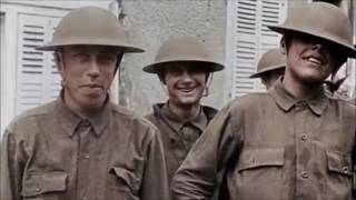 Over There  US army WW1 footage in Color [upl. by Kath]