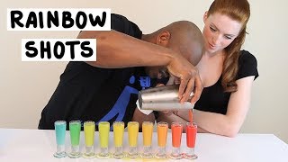 How to make Rainbow Shots  Tipsy Bartender [upl. by Nyrehtak673]