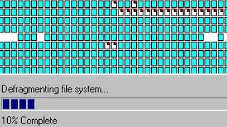 Defragmenting Hard Disk in Windows 98 SE [upl. by Lletnahs87]