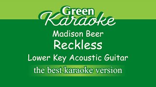 Madison Beer  Reckless Male Karaoke Acoustic Version [upl. by Kenti]