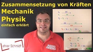 Kraft  Zusammensetzung von Kräften  Physik  Mechanik  Lehrerschmidt [upl. by Nilla]