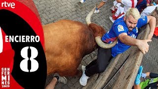 ÚLTIMO ENCIERRO de Sanfermines 2019  Toros de Miura  San Fermín 2019 [upl. by Venice]