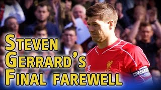 Steven Gerrard walks onto Anfield pitch for final time to an amazing response from fans [upl. by Wren896]