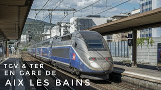 TGV amp TER en gare dAix les Bains [upl. by Nasaj]