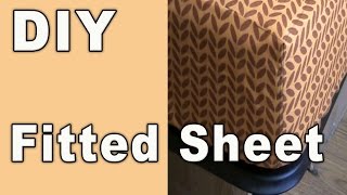 DIY  How to sew a fitted sheet crib sheet from a flat sheet [upl. by Etireugram]