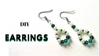 5 MINUTES DIY Earrings Beading tutorial  how to make earrings [upl. by Inek]