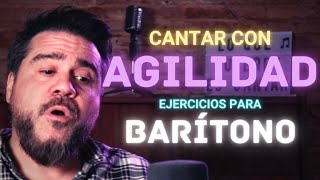 AGILIDAD Y APPOGGIO  Una lección y 12 Ejercicios de apoyo y VOCALIZACIONES para cantar  BARÍTONO [upl. by Noiztneb]