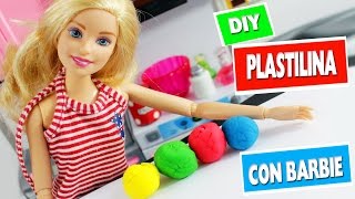 DIY Plastilina Casera para Niños  Haz Manualidades con Barbie [upl. by Adniralc]