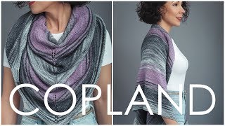 How to Knit a Beginner Shawl Pattern  Copland [upl. by Crabb769]