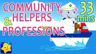 Community Helper Songs  Rhymes on Professions  Learn about Jobs  30 Minutes Compilation [upl. by Itnuahsa]