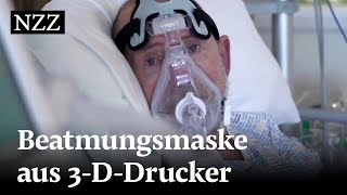 Persönliche Maske für CoronaPatienten an Beatmungsmaschine aus 3DDrucker [upl. by Pelletier]