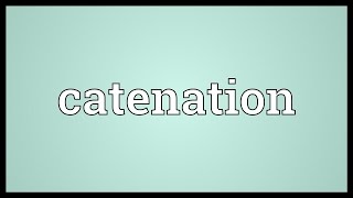 Catenation Meaning [upl. by Obocaj221]