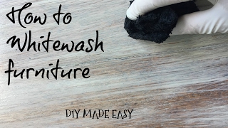 How to Whitewash furniture TutorialDIY made Easy® [upl. by Kciredes414]