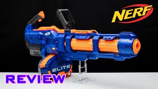 REVIEW Nerf Elite Titan CS50  NERF MINIGUN [upl. by Nilahs]