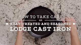 How to Clean Lodge HeatTreated Cast Iron [upl. by Cory]