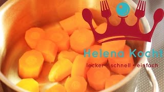 Möhren kochen  Karotten im Topf zubereiten  Anleitung  How to cook carrots [upl. by Neved]