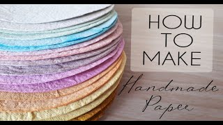 DIY  How to make handmade paper from recycled materials  PAPER MAKING [upl. by Ahsineb]