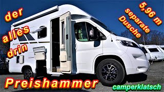 Mooveo TEI 60 FB ❤️2021❤️günstige Wohnmobile mit Längsbett unter 6 m❗️Campervan Test Review Roomtour [upl. by Rossy]