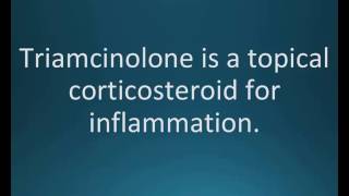 How to pronounce triamcinolone Kenalog Memorizing Pharmacology Flashcard [upl. by Leahcimnhoj]