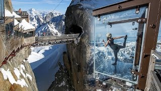 Mont Blanc Chamonix Aiguille du Midi in the French Swiss amp Italian ALPS [upl. by Ivad]