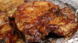 Easy JUICY Baked Pork Chops BBQ Pork Chops Recipe Quarantine Recipe [upl. by Eitsrik427]