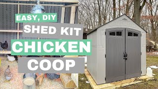 DIY Chicken Coop from a Resin Shed Kit [upl. by Enelak]