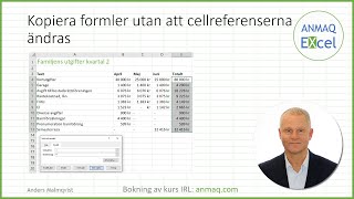 Kopiera formler utan att cellreferenserna ändras [upl. by Noyar]