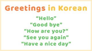 Greetings in Korean  Common Korean Phrases by Conversational Korean [upl. by Uhn]