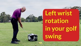 Left wrist rotation in golf swing [upl. by Nahtnamas477]