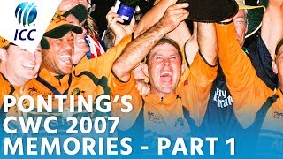 Pontings World Cup Memories  quot2007 Was My Most Satisfyingquot  PART 1  ICC Cricket World Cup 2019 [upl. by Dimitri735]