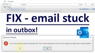 Fix cant delete outbox email in Outlook [upl. by Ameerahs]