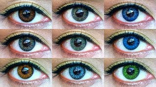 Air Optix Colors Contact Lens Review on Dark Brown Eyes All Colors [upl. by Aicatan722]