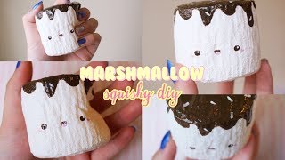 DIY MARSHMALLOW SQUISHY  How To Make Cute Marshmallow Squishy [upl. by Leaper287]