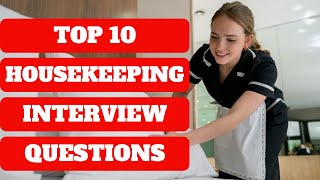 HOTEL HOUSEKEEPING Interview Questions amp Answers  How to Get a Housekeeper Job [upl. by Rik]